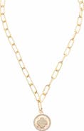 Juvell Cubic Zirconia & Mother-of-Pearl Quatrefoil Pendant Necklace
