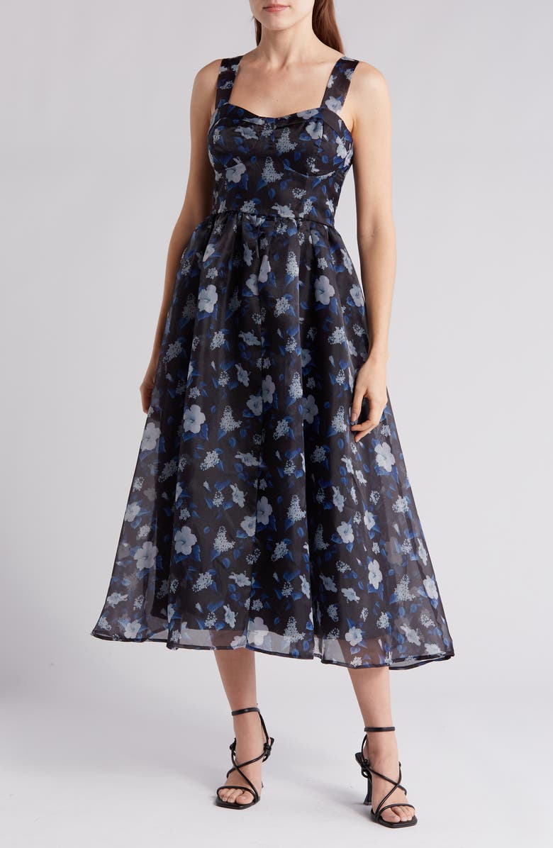 Lulus Delightful Look Midi Sundress, Main, color,