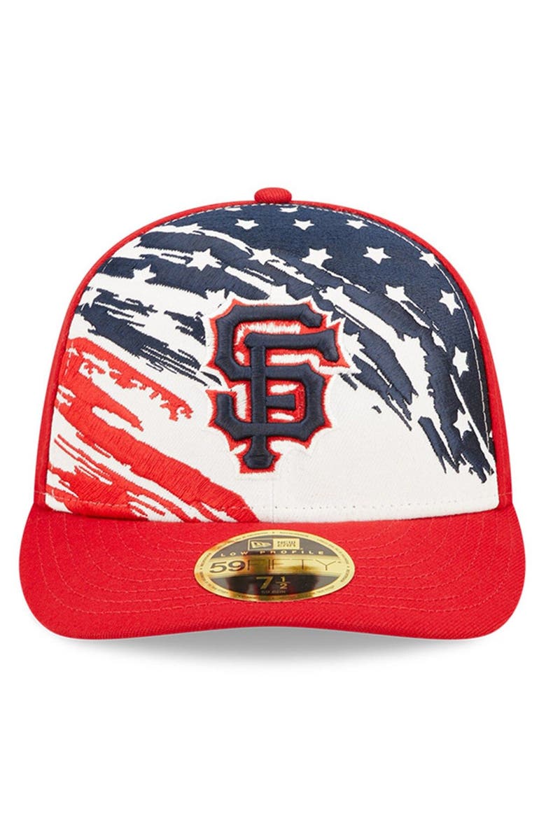 New Era Men's New Era Red San Francisco Giants 2022 4th of July Low Profile 59FIFTY Fitted Hat, Alternate, color, Red