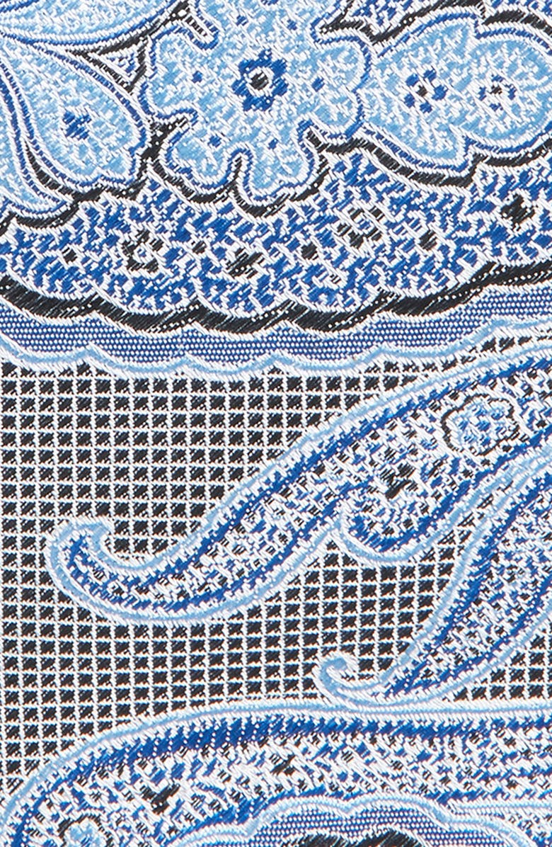 Nordstrom Paisley Silk Tie, Alternate, color, Black