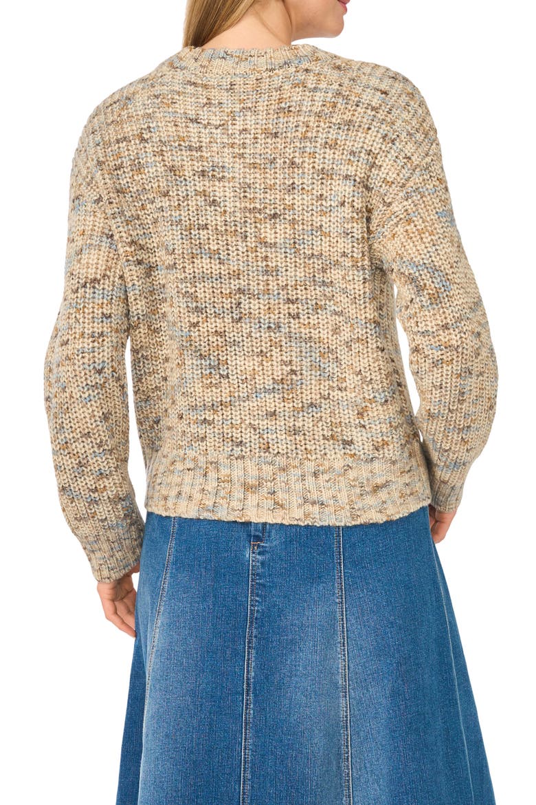 Marled Crewneck Sweater, Alternate, color, IVORY/ BROWN/ BLUE MARLED