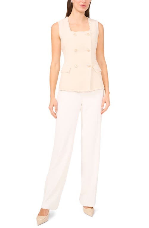 Halogen ® Tweed Square Neck Vest In White