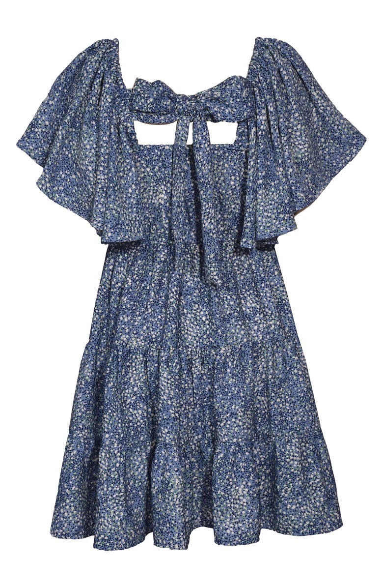 Bonnie Jean Kids' Tiered Tie Back Dress, Alternate, color, 
