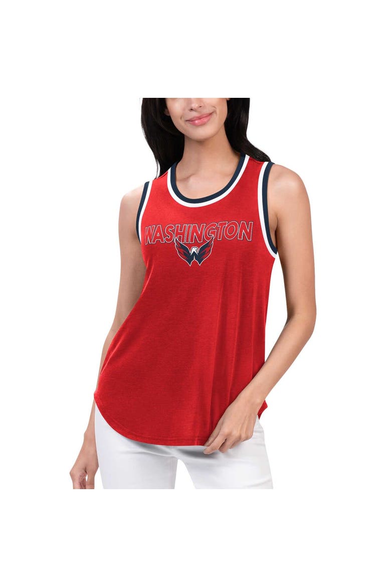 Women's G-III 4Her by Carl Banks Red Washington Capitals Strategy Tank Top, Alternate, color, Red