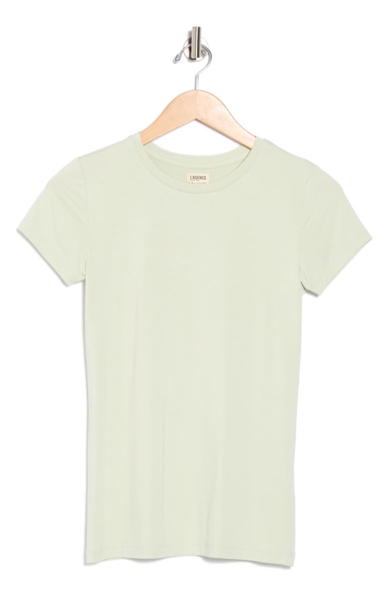 L'AGENCE Ressi Crewneck Short Sleeve T-Shirt, Alternate, color, Light Moss