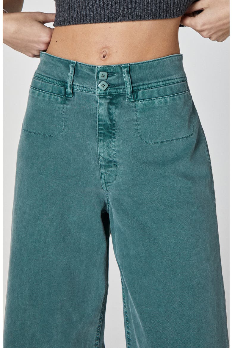 Gemma Crop Wide Leg Jeans, Alternate, color, GREEN