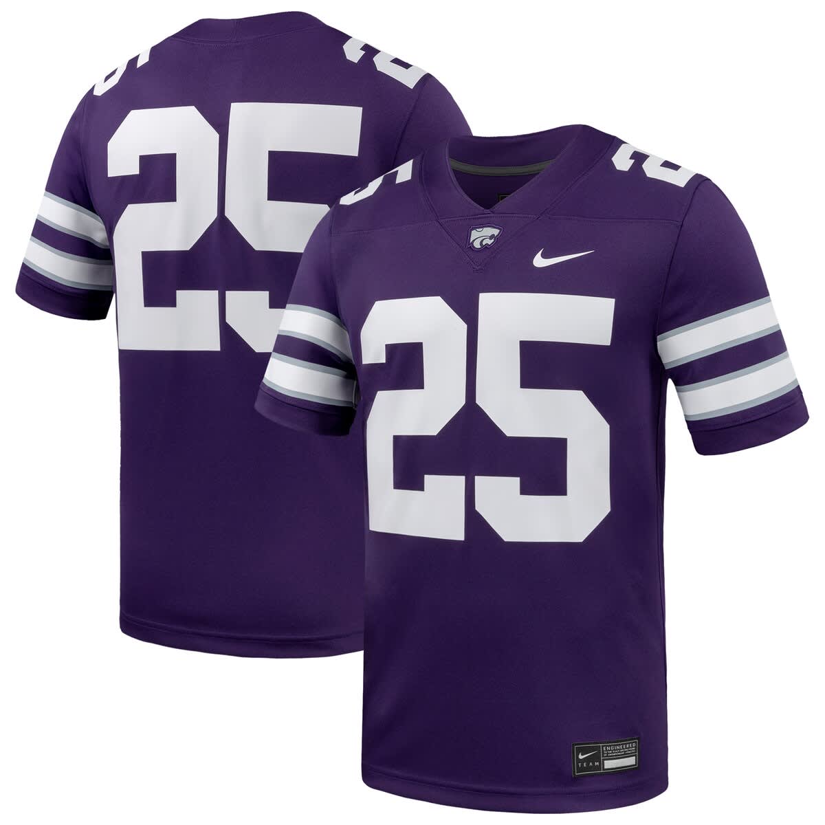 Men's Nike #25 Purple Kansas State Wildcats Untouchable Replica