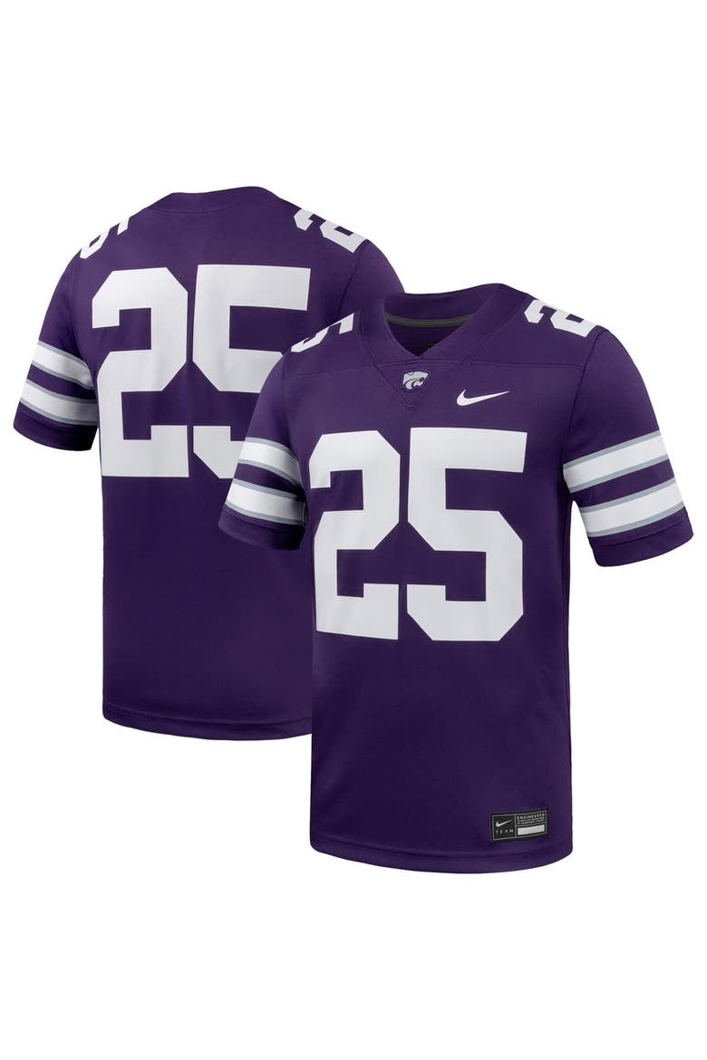 Men's Nike #25 Purple Kansas State Wildcats Untouchable Replica Game Jersey, Main, color, Purple