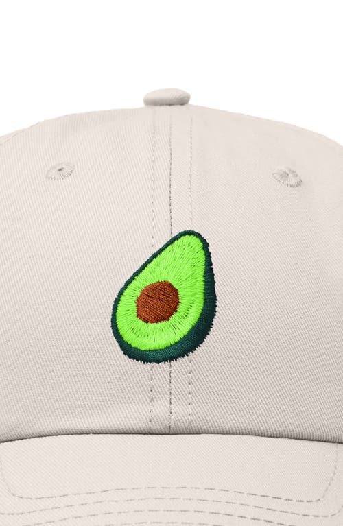 Dalix Avocado Embroidered Food Hat In Beige