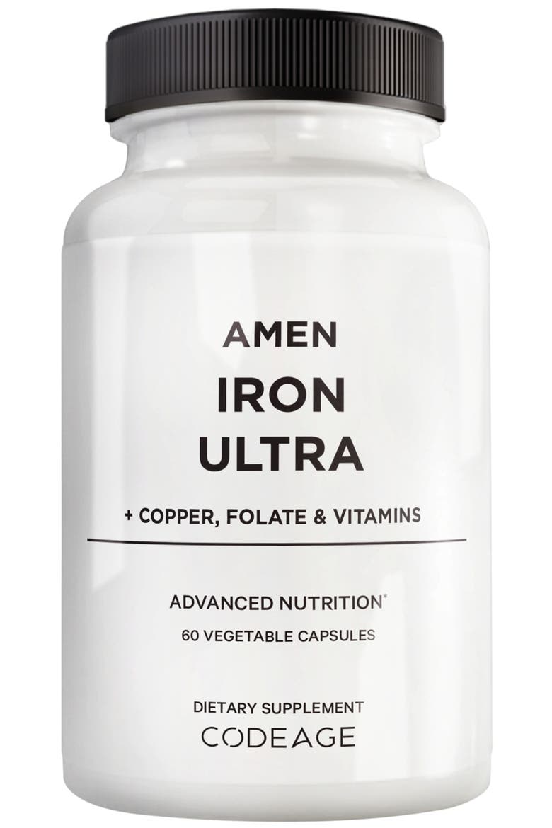 Amen Iron Ultra + Copper, Folate, Vitamin C & B12, Main, color, White