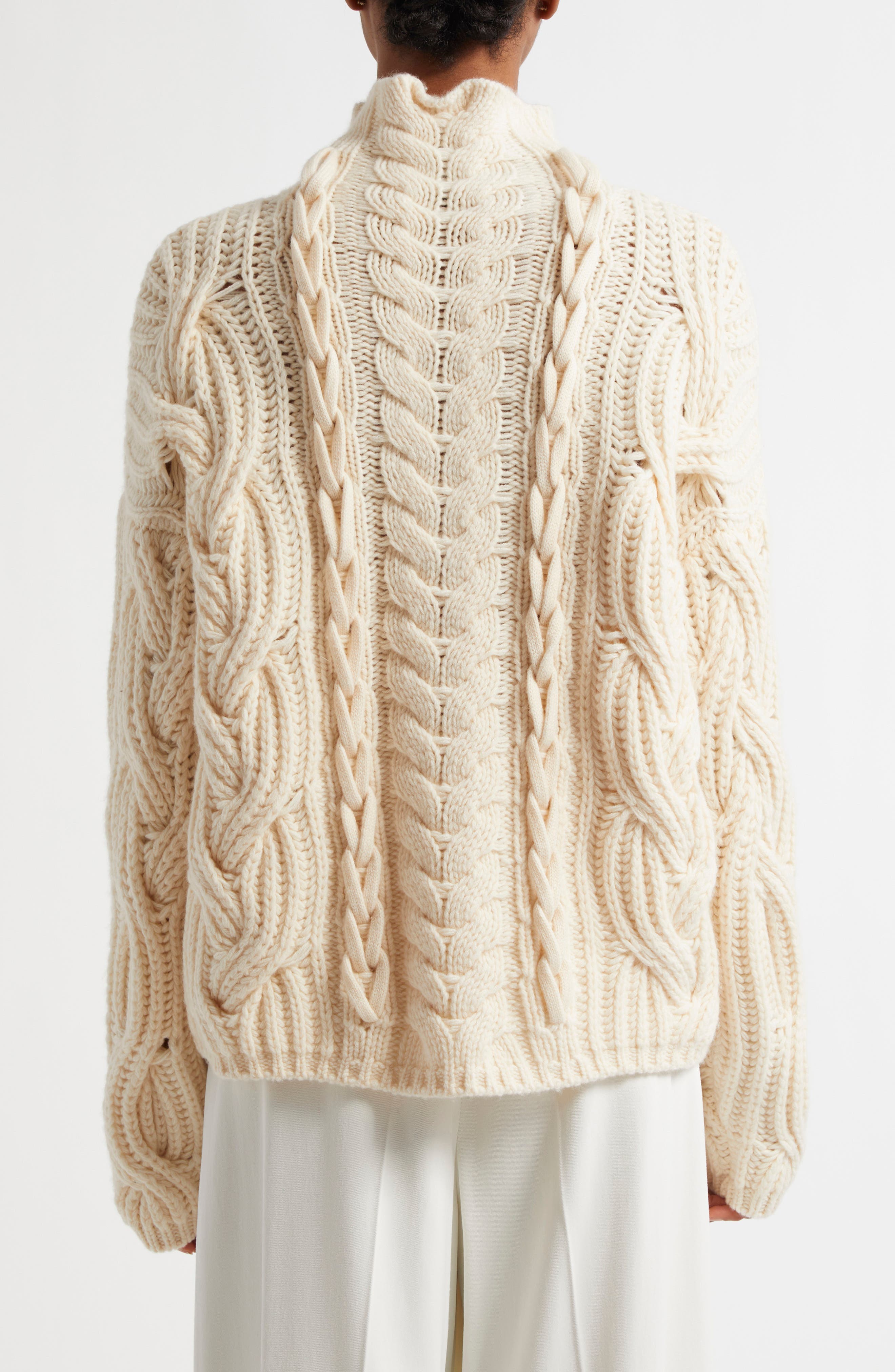 Aubrey Turtleneck Cable Stitch Sweater - image 2