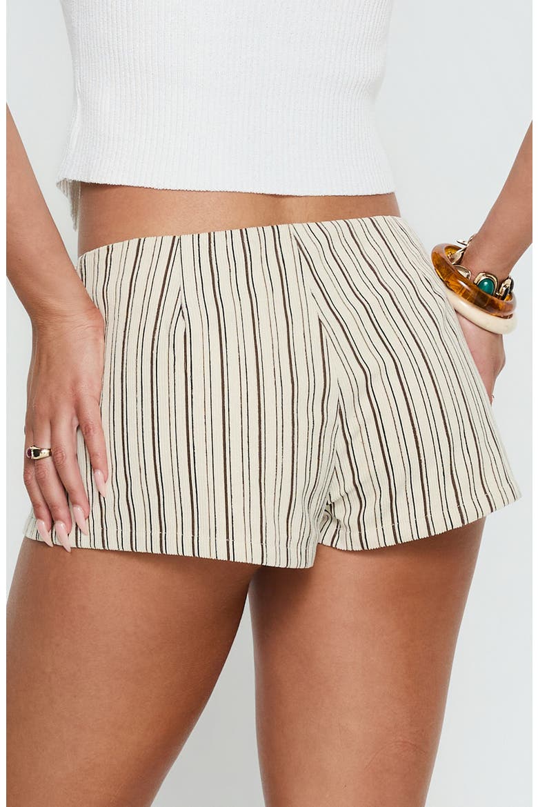 Ronnee Lace Up Striped Shorts, Alternate, color, CREAM STRIPE