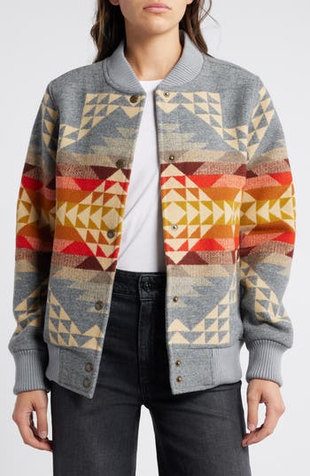 Pendleton Wool Blend Jacquard Bomber Jacket Nordstrom