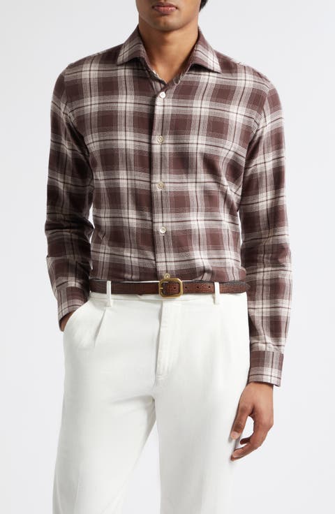 Dandy Plaid Button-Up Shirt