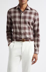 Eleventy Dandy Plaid Button-Up Shirt