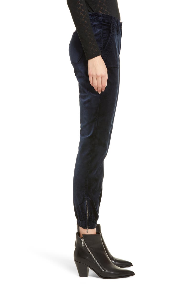 PAIGE Mayslie Velveteen Joggers, Alternate, color, Navy Overdye
