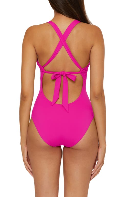 Becca Marble Canyon Ring One-piece Swimsuit In Azalea