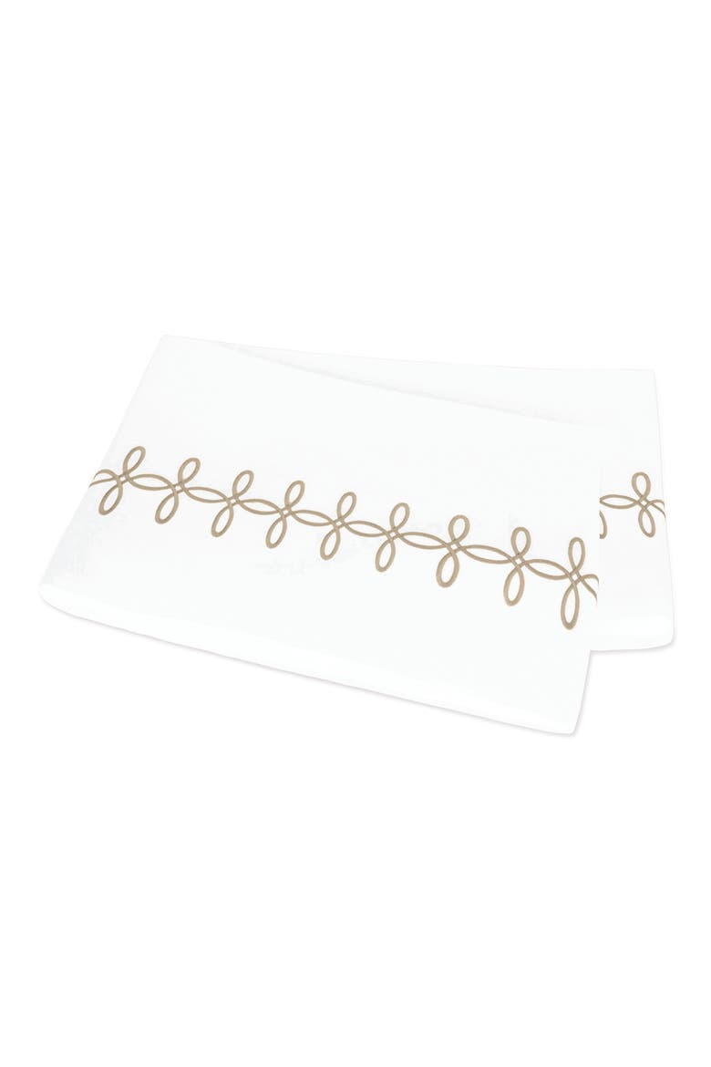 Gordian Knot 500 Thread Count Cotton Percale Flat Sheet, Main, color, TRUFFLE