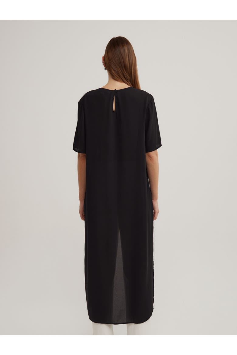Hi Low Woven Top, Alternate, color, Black