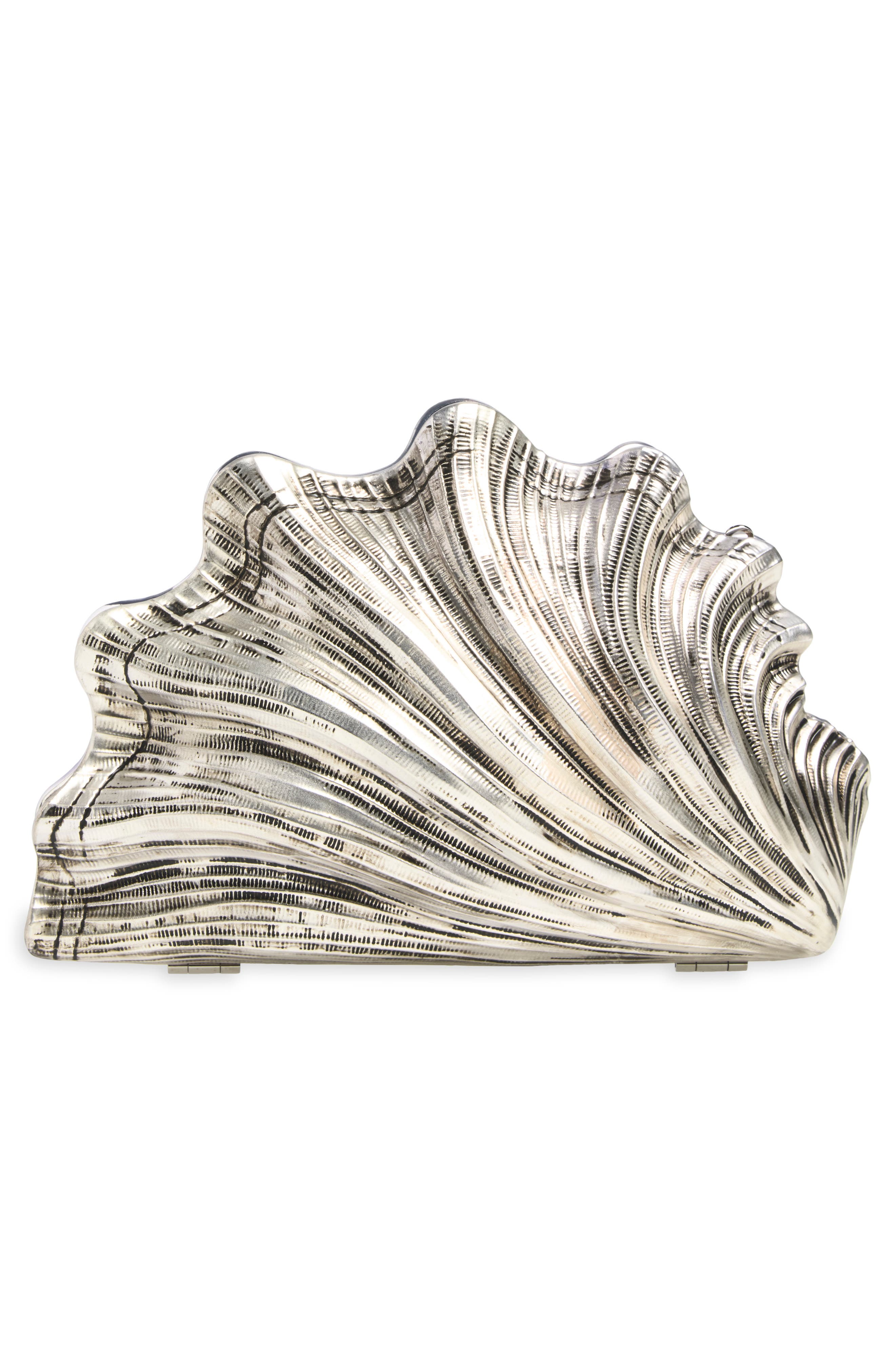 Shell Clutch, Alternate, color, SILVER 910