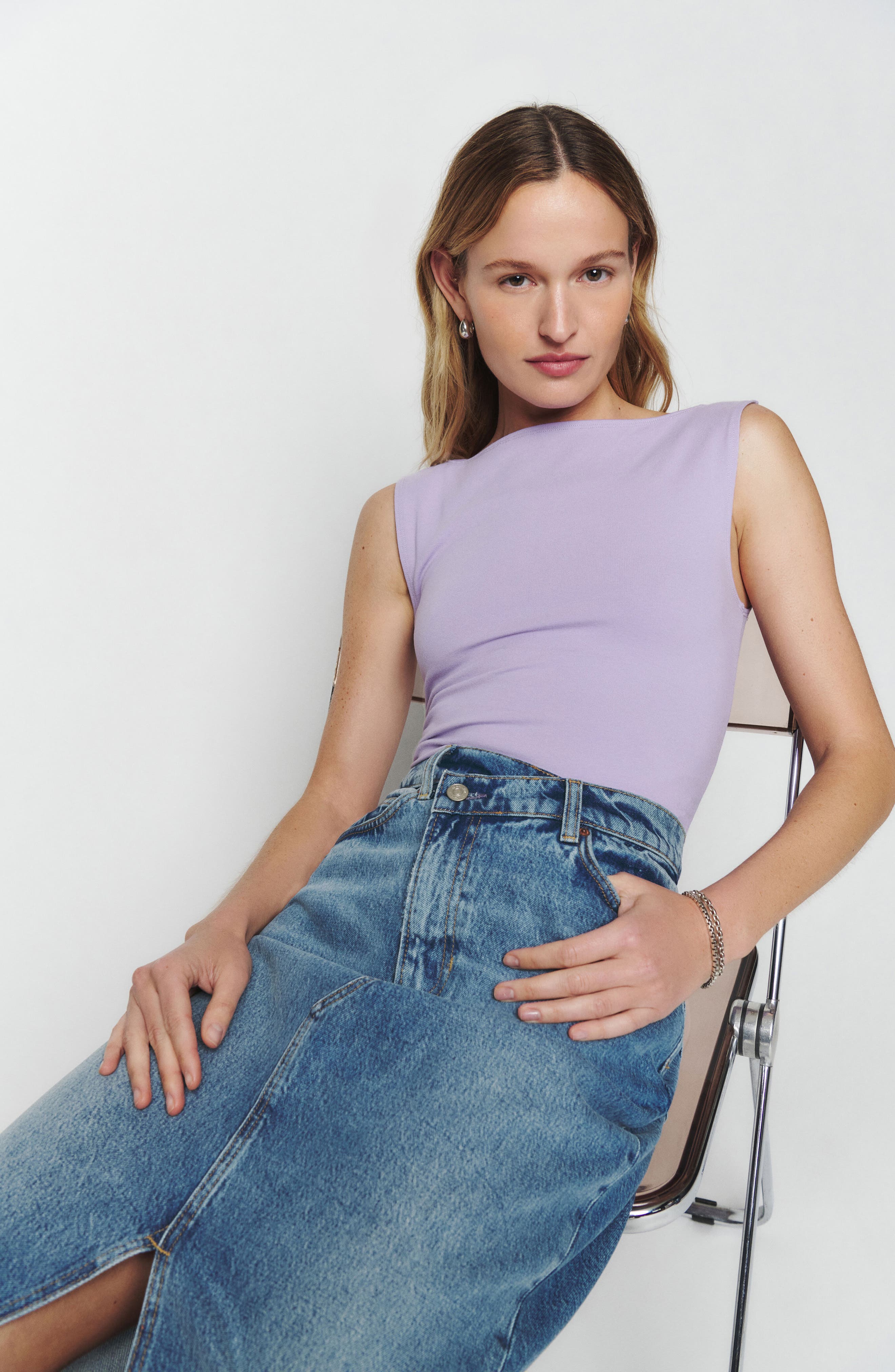Женские Reformation Dusk Stretch Knit Top — фото 4