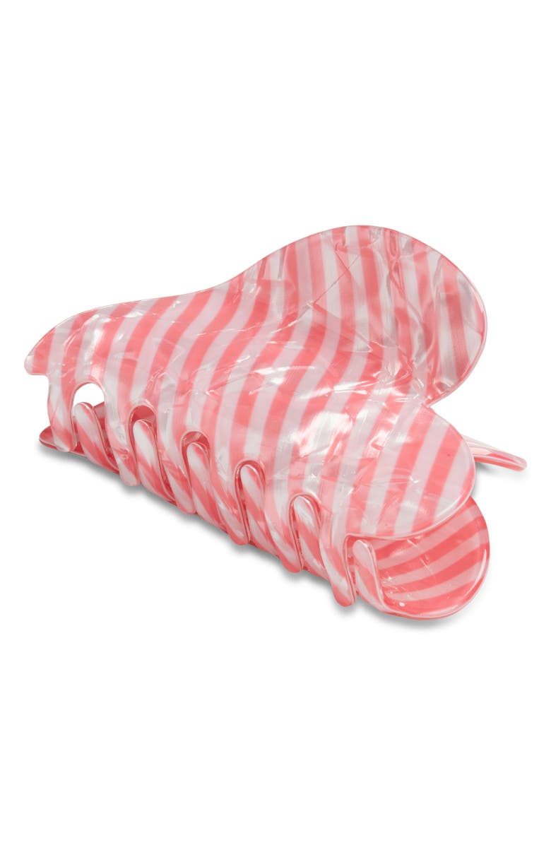 Chelsea28 Heart Stripe Claw Clip, Main, color, Pink Multi