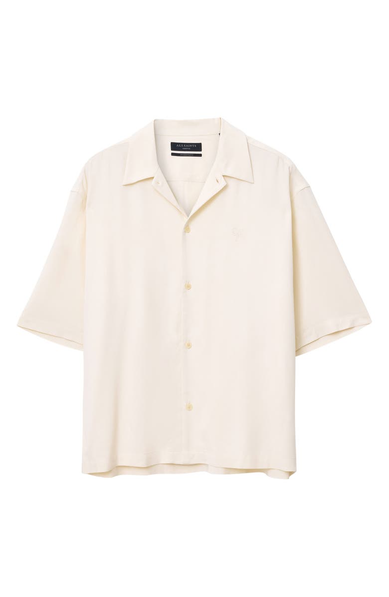 AllSaints Rialto Camp Shirt, Alternate, color, Jetstream White