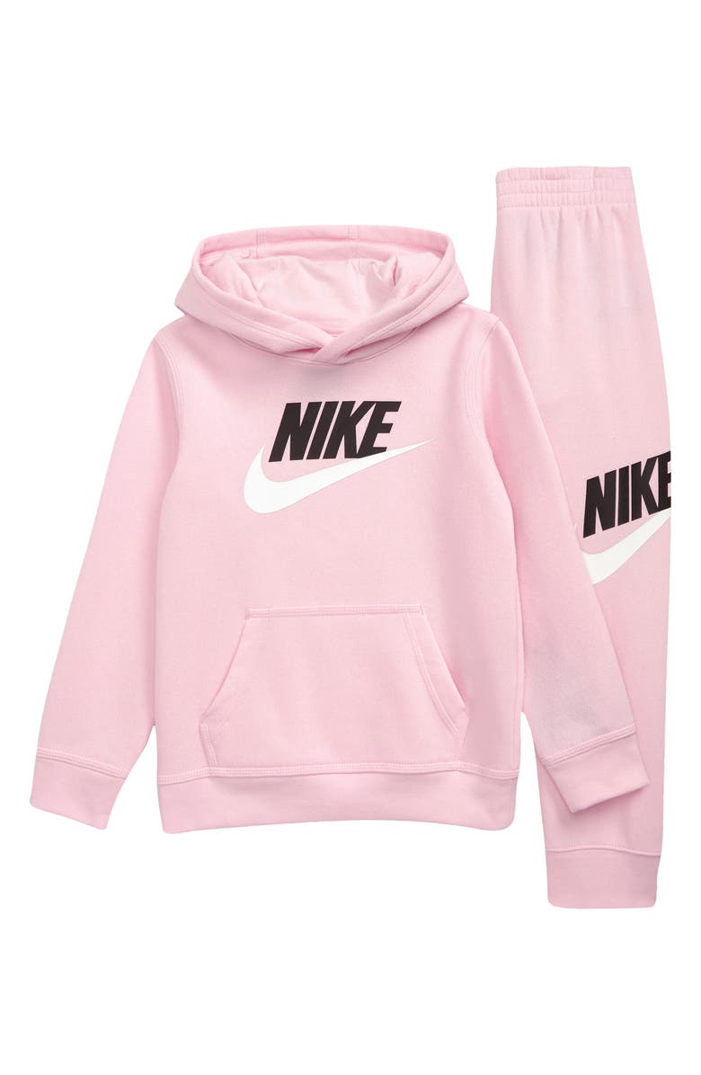 Nike Kids' Fleece Hoodie & Sweatpants Set, Main, color, A9ypink Fo