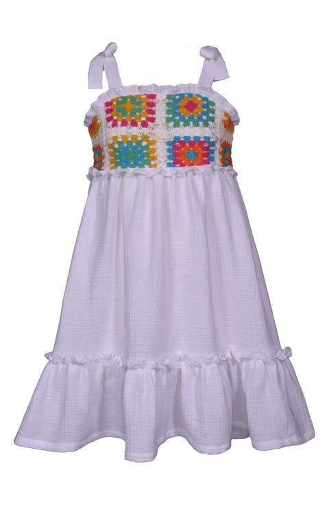Kids' Embroidered Tiered Sundress (Little Kid)