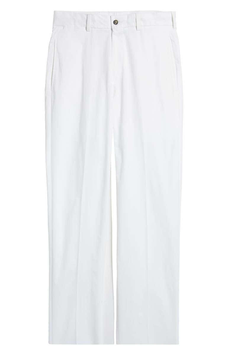 Berle Charleston Khaki Cotton Stretch Twill Chino Pants, Alternate, color, White