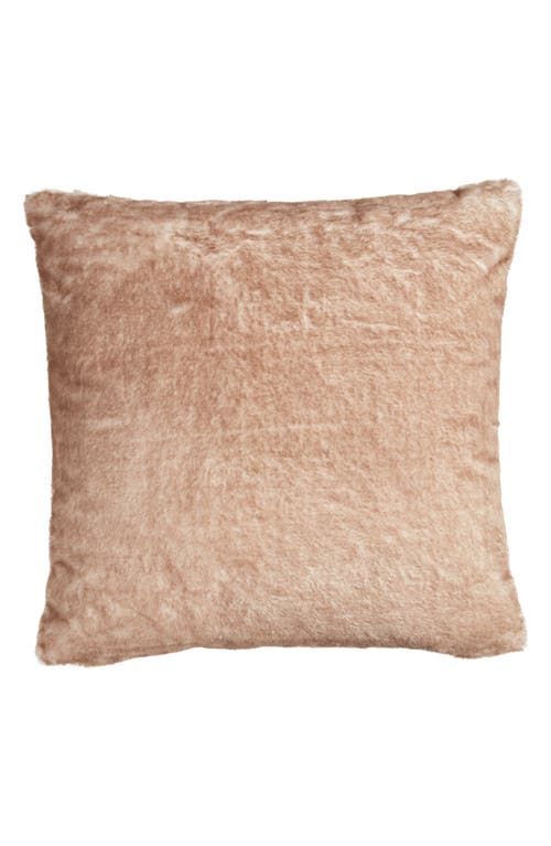 Nordstrom Frosted Faux Fur Accent Pillow In Brown