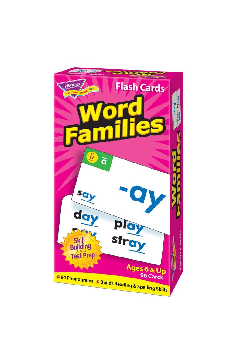 TREND Enterprises Word Families Skill Drill Flash Cards, Alternate, color, Multicolored