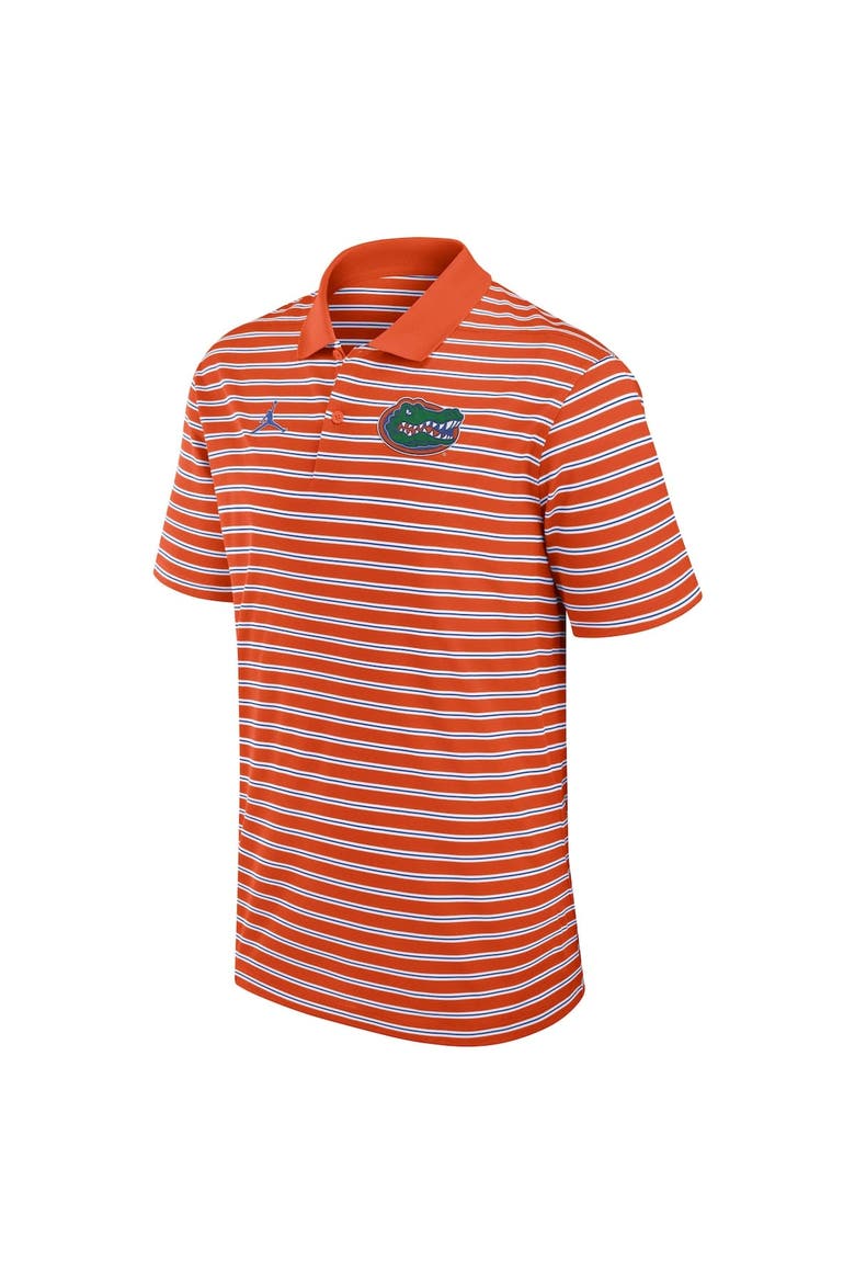 Men's Jordan Brand Orange/White Florida Gators Primetime Victory Striped Polo, Alternate, color, Orange