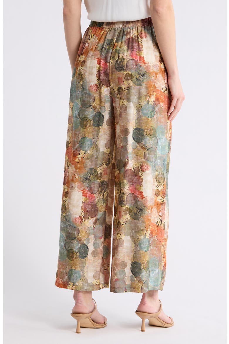 Abstract Print Pull-On Pants, Alternate, color, BLUE