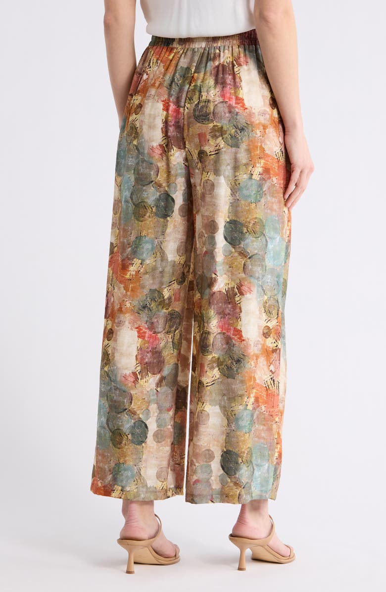 PATRIZIA LUCA Abstract Print Pull-On Pants, Alternate, color, Blue