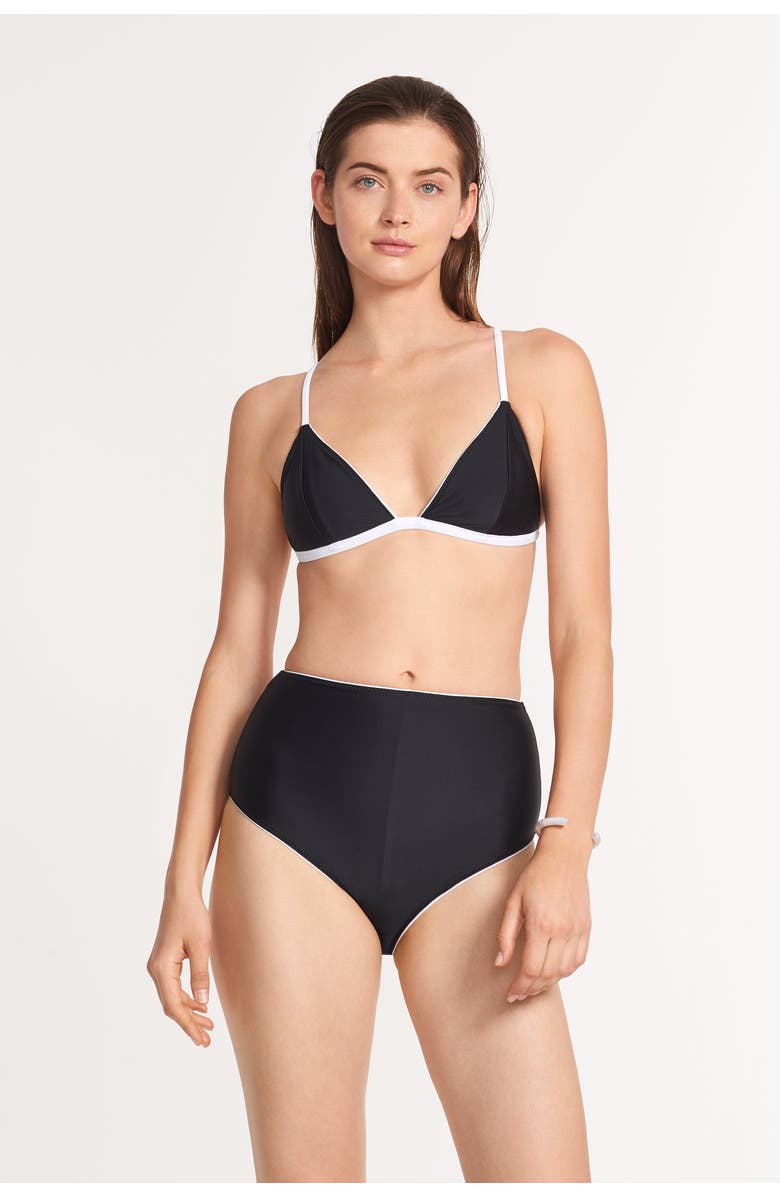 Ansea The Reversible Triangle Top, Alternate, color, Black/White