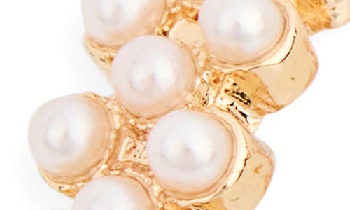 Ettika Set Of 2 Faux Pearl & Hoop Earrings In Gold
