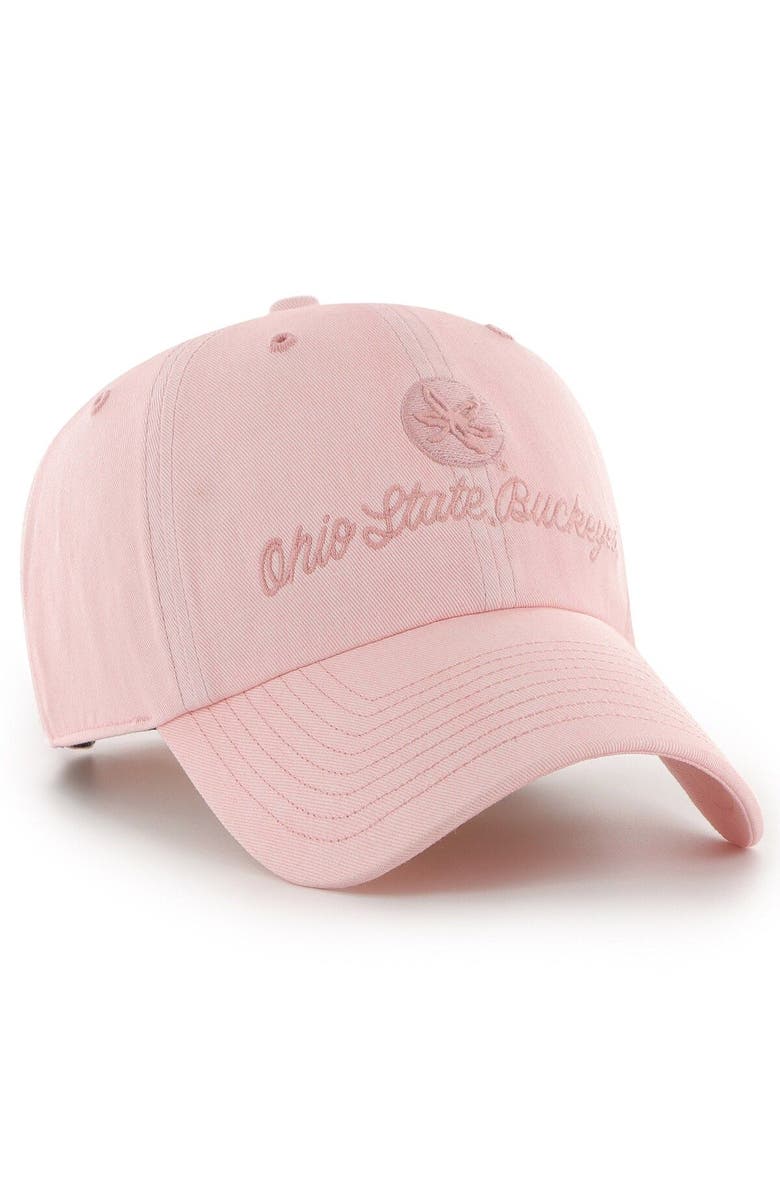 '47 Women's '47 Pink Ohio State Buckeyes Haze Clean Up Adjustable Hat, Alternate, color,