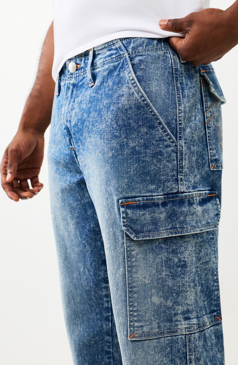 True Religion Denim Cargo Pants, Alternate, color, Light Celestine