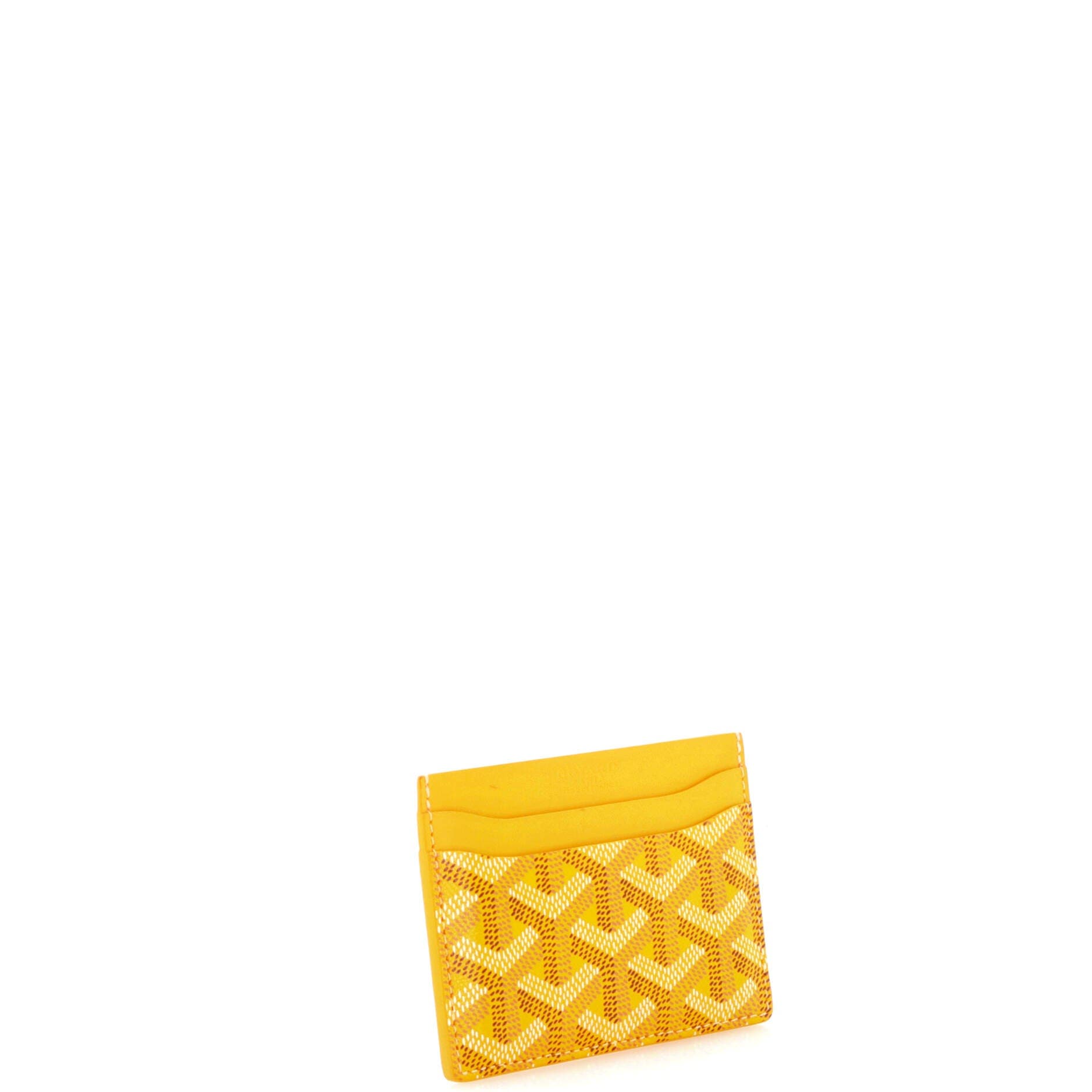 Pre-Owned Goyard Saint Sulpice Card Holder Coated Canvas, Alternate, color, Yellow