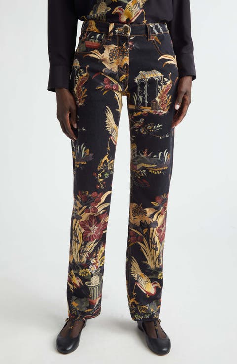 Floral Stretch Jeans