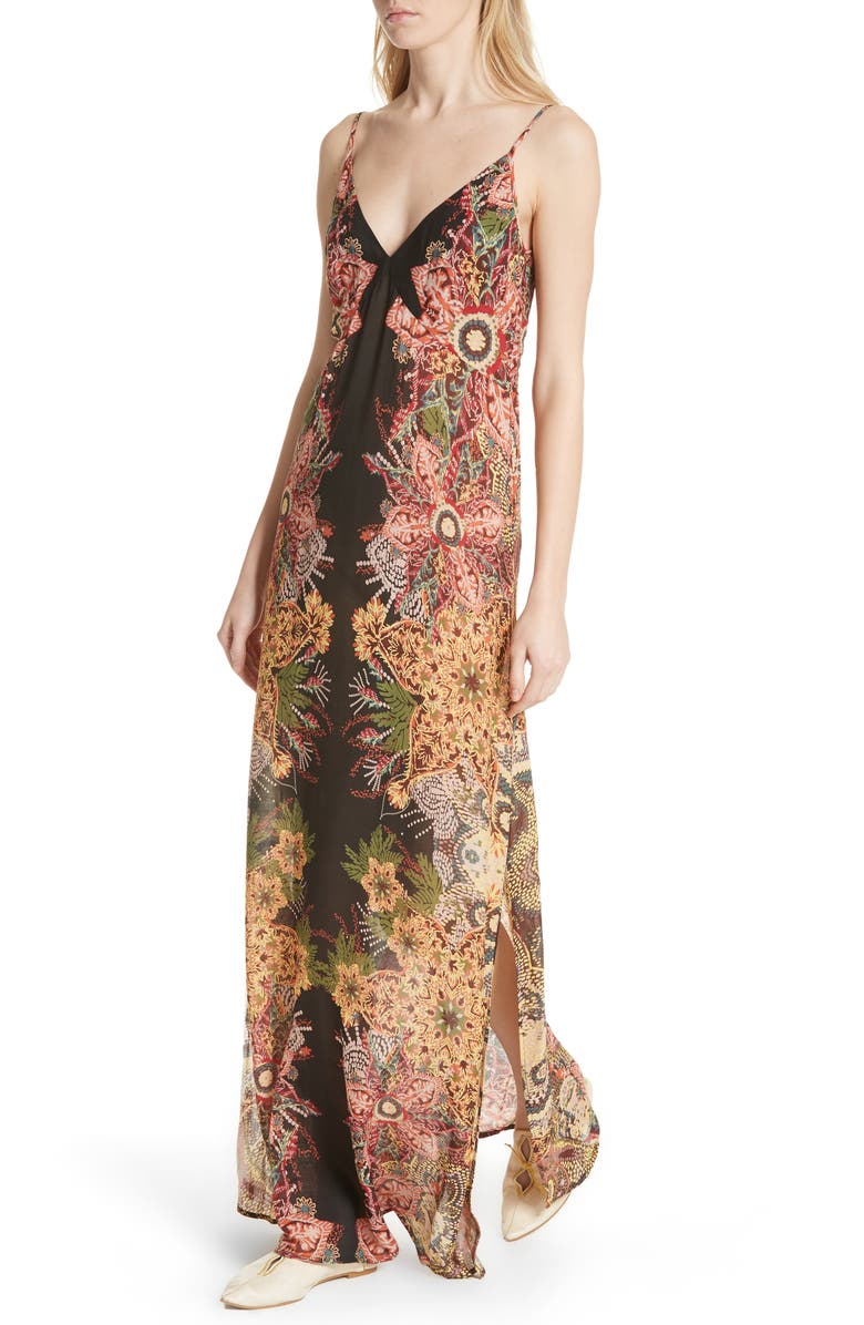 Free People Wildflower Print Maxi Slipdress, Alternate, color,
