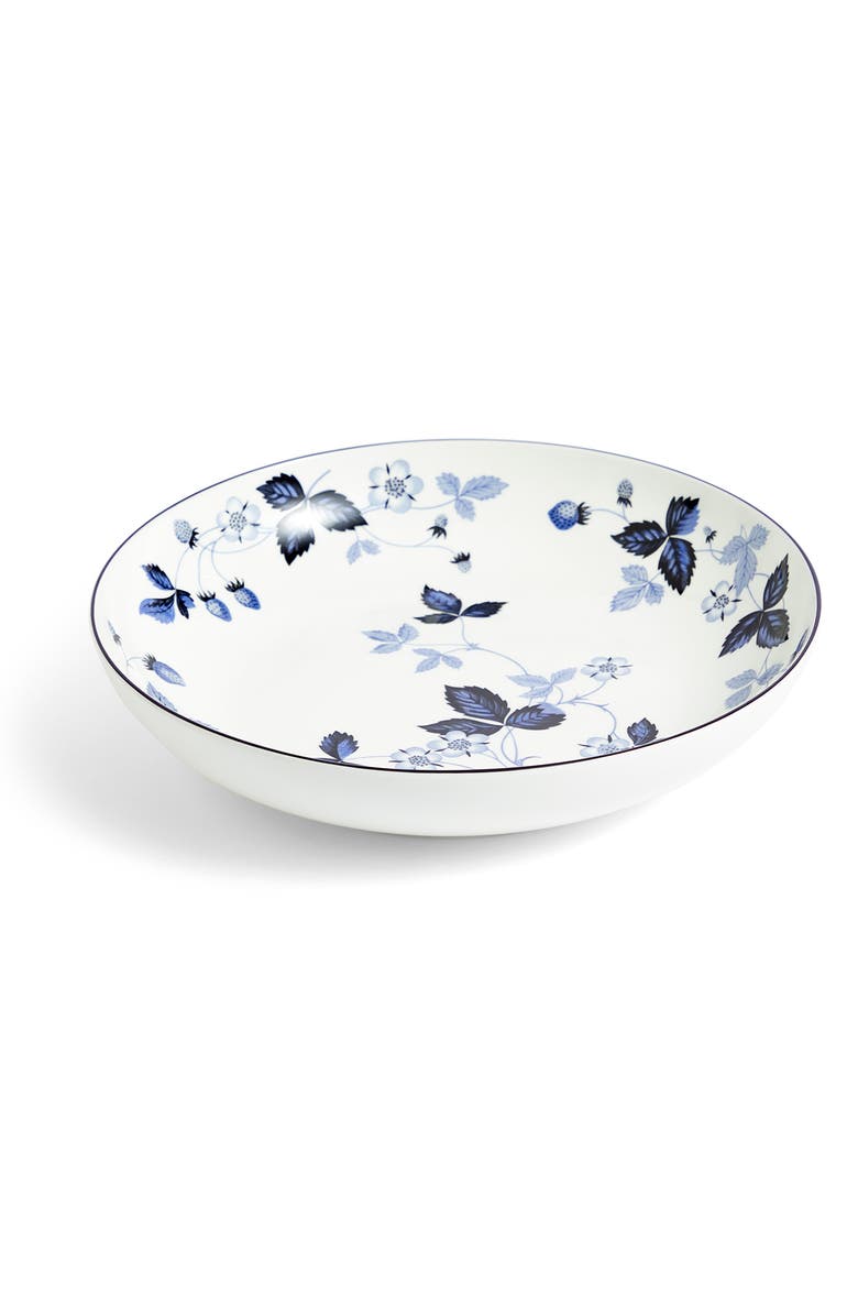Wedgwood Wild Strawberry Inky Blue Bone China Pasta Bowl, Main, color, Blue