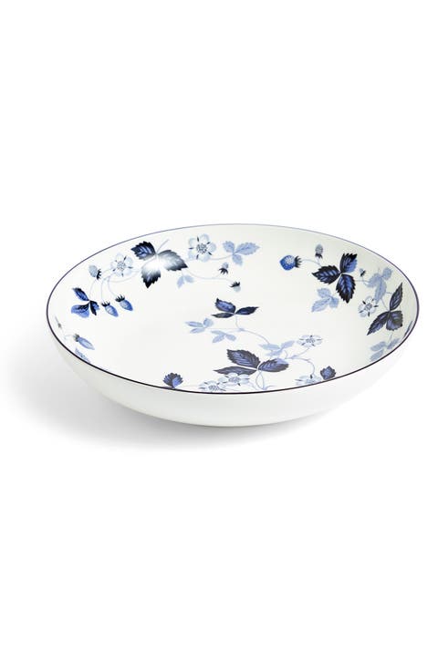 Wild Strawberry Inky Blue Bone China Pasta Bowl