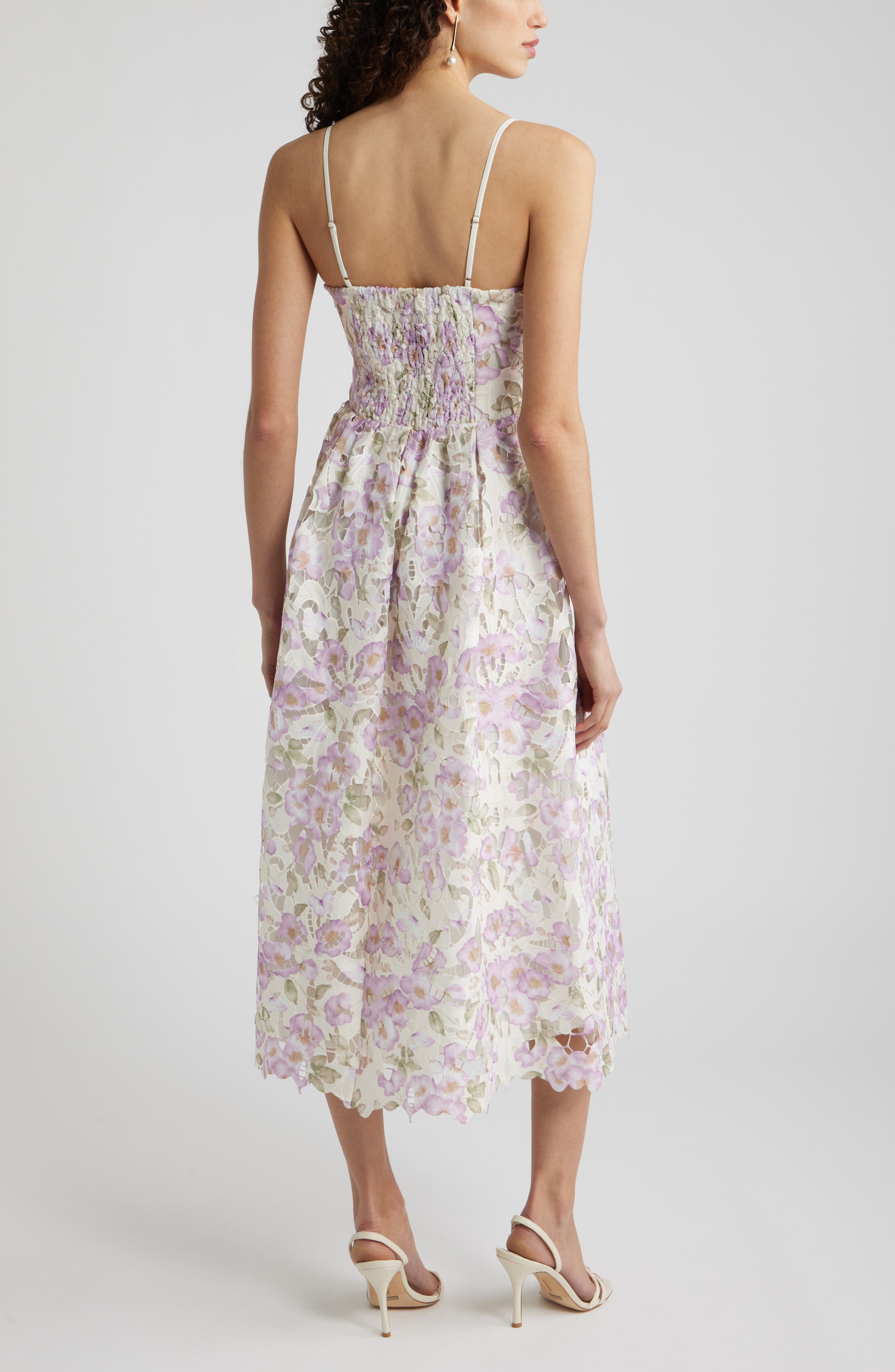 Print Lace Midi Sundress - image 2
