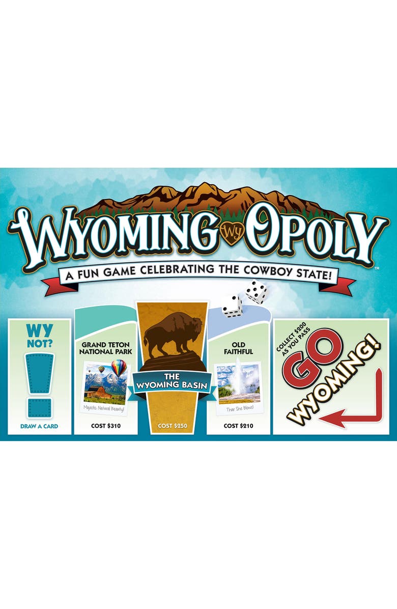 Late for the Sky Wyomingopoly Monopoly Board Game, Main, color, Multicolored