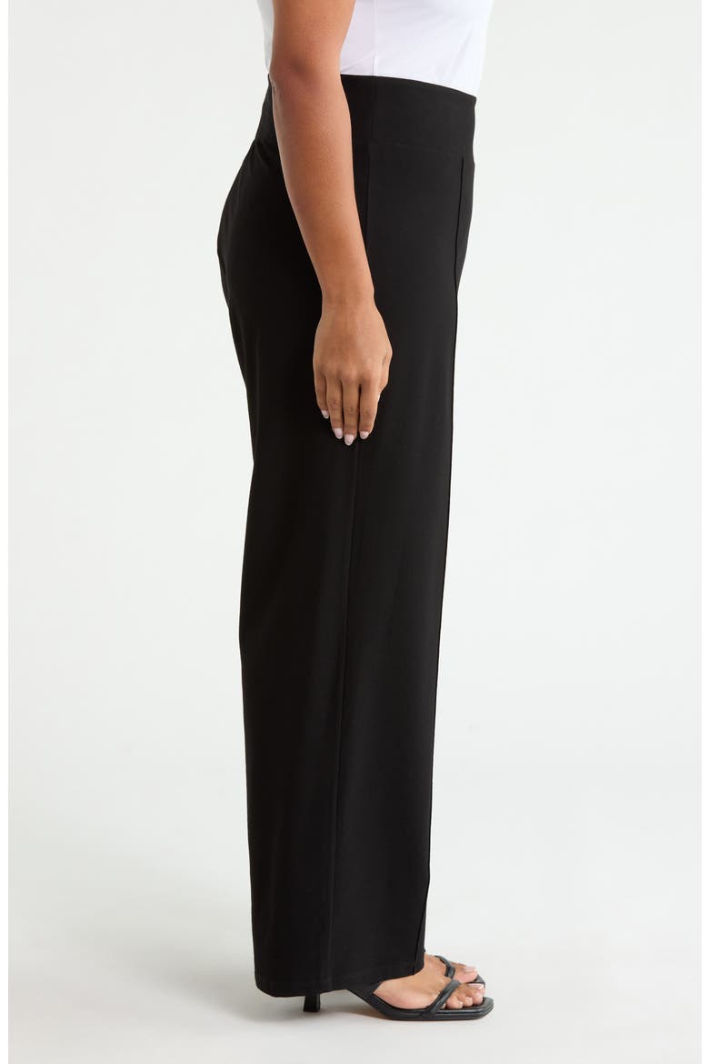 High Waist Wide Leg Pants, Alternate, color, BLACK