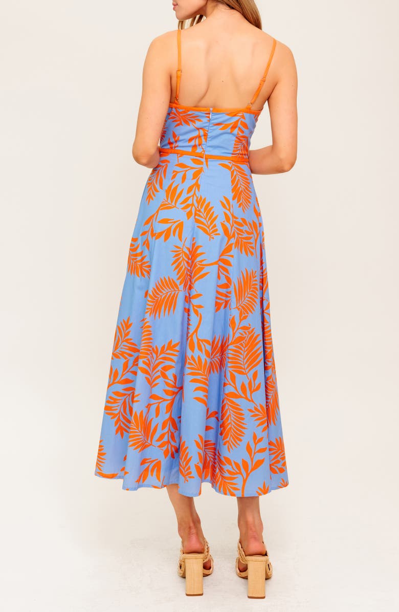 FLYING TOMATO Cutout Waist Fit & Flare Midi Dress, Alternate, color,