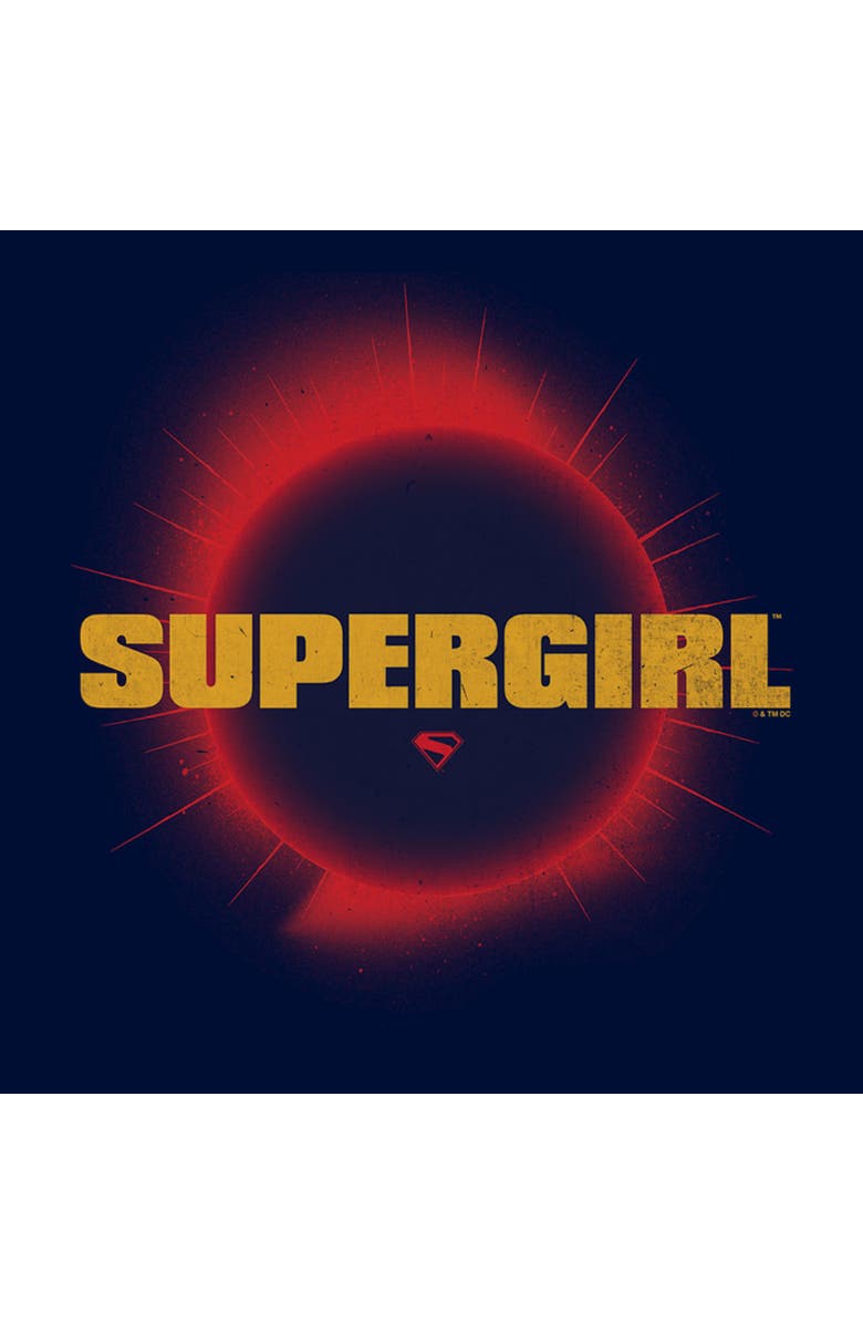Supergirl Boy's Supergirl Official Sun Logo  Graphic T-Shirt, Alternate, color, Navy Blue
