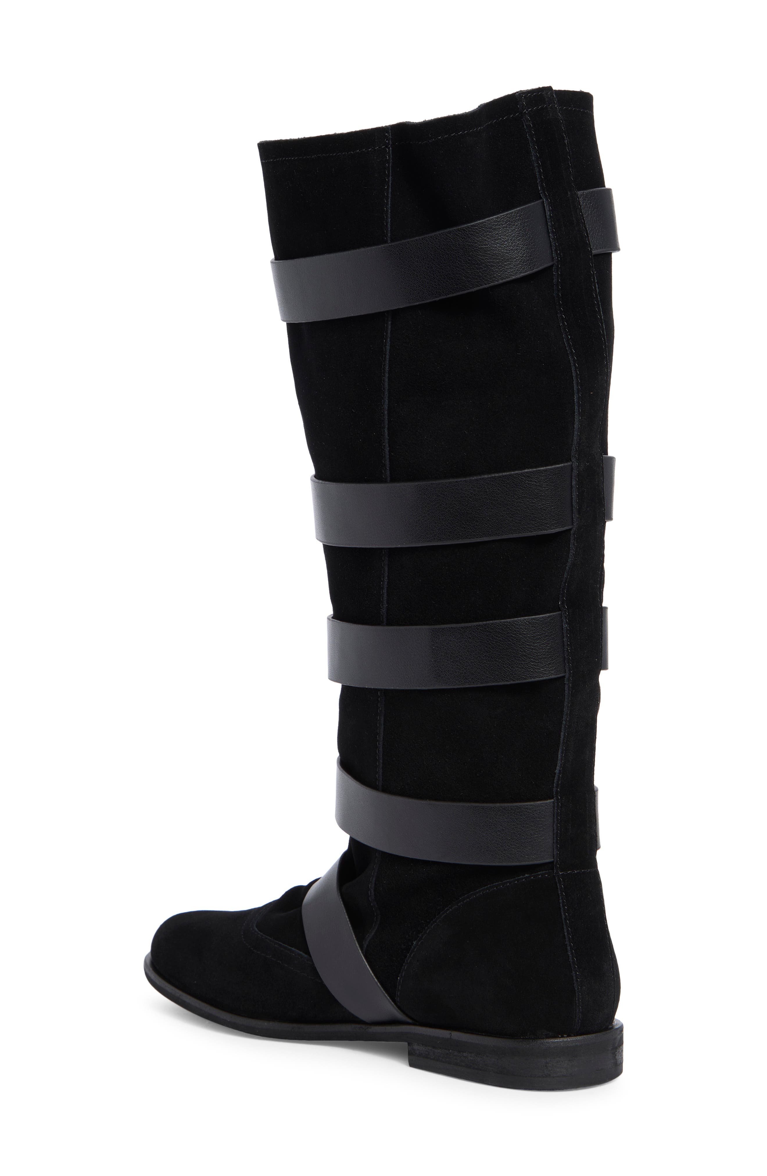 Indio Leather Boot, Alternate, color, BLACK SUEDE
